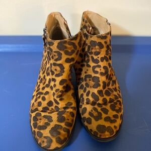Leopard Print Ankle Boots